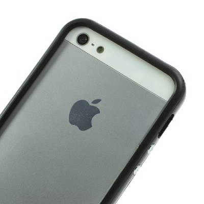 Juodas klasikinis Apple iPhone SE (5, 5s) rėmelis - kraštų apvadas (bamperis) / Priedai.lt