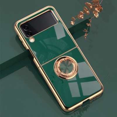 Samsung Galaxy Z Flip4 (F721) „Fashion“ Kickstand kieto silikono TPU žalias dėklas - nugarėlė | Priedai.lt