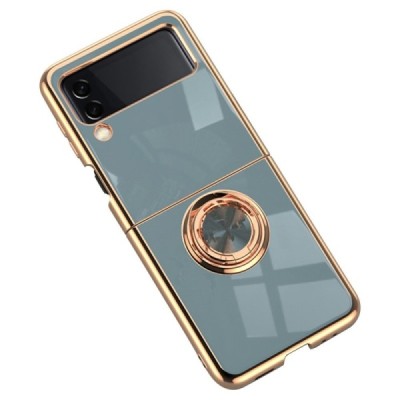 Samsung Galaxy Z Flip4 (F721) „Fashion“ Kickstand cieta silikona (TPU) pelēks apvalks | Vacins.lv