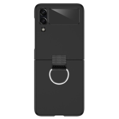 Samsung Galaxy Z Flip4 (F721) „Ring“ plastikinis juodas dėklas - nugarėlė | Priedai.lt