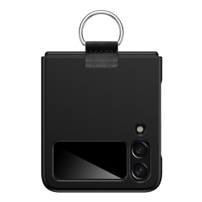 Samsung Galaxy Z Flip4 (F721) „Ring“ plastmasas melns apvalks | vacins.lv