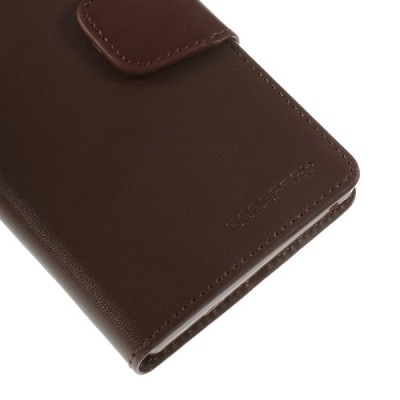 Mercury Sonata atverčiamas Sony Xperia Z rudas odinis dėklas - piniginė / Priedai.lt