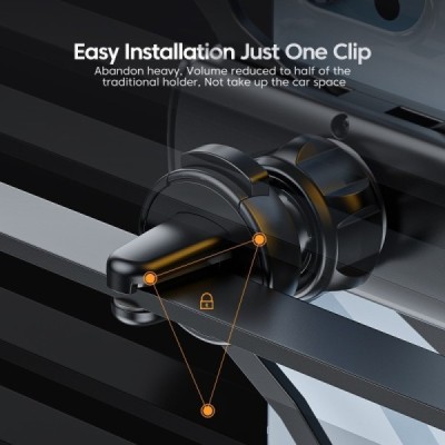 „Essager“ Gravity automobilinis telefono laikiklis (į groteles) juodas | Priedai.lt