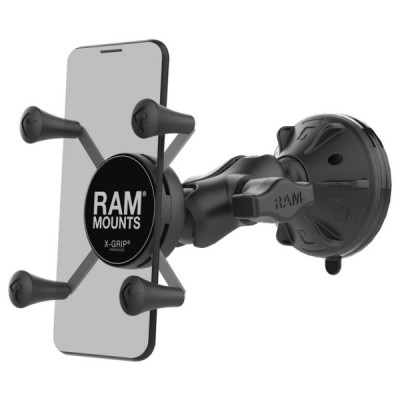 „RAM Mounts“ X-Grip automobilinis telefono laikiklis juodas (tvirtinamas prie stiklo) | Priedai.lt