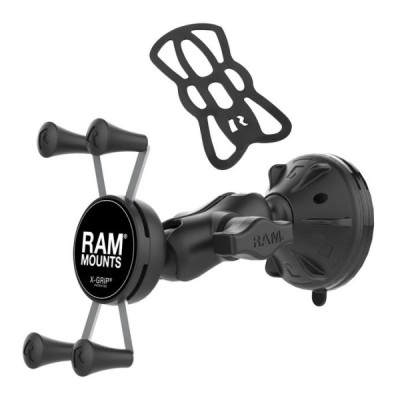 „RAM Mounts“ X-Grip automobilinis telefono laikiklis juodas (tvirtinamas prie stiklo) | Priedai.lt