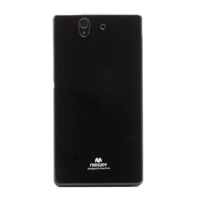 Sony Xperia Z Mercury melns cieta silikona (TPU) futrālis / Vacins.lv