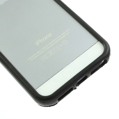 Juodas klasikinis Apple iPhone SE (5, 5s) rėmelis - kraštų apvadas (bamperis) / Priedai.lt