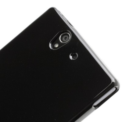 Sony Xperia Z Mercury melns cieta silikona (TPU) futrālis / Vacins.lv