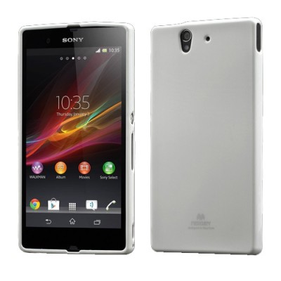 Sony Xperia Z Mercury balts cieta silikona (TPU) futrālis / Vacins.lv