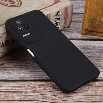Xiaomi Poco F4 5G Shell cieta silikona (TPU) apvalks - melns | vacins.lv