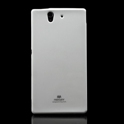 Sony Xperia Z Mercury balts cieta silikona (TPU) futrālis / Vacins.lv
