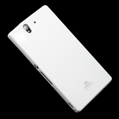 Sony Xperia Z Mercury balts cieta silikona (TPU) futrālis / Vacins.lv