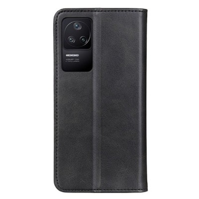 Xiaomi Poco F4 5G „Split“ sērijas melns atvērams maciņš, maks | Vacins.lv