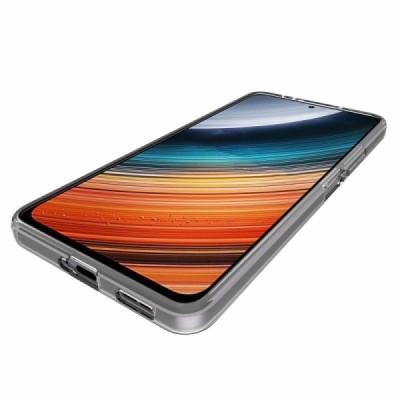 Xiaomi Poco F4 5G kieto silikono TPU skaidrus dėklas - nugarėlė | Priedai.lt