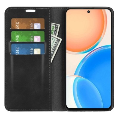 Huawei Honor X8 „Split“ sērijas melns atvērams maciņš, maks | Vacins.lv