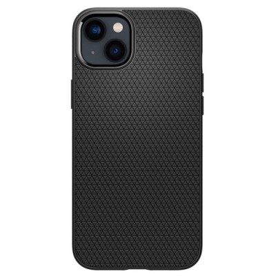Apple iPhone 14 „Spigen“ Liquid Air melns cieta silikona apvalks | vacins.lv