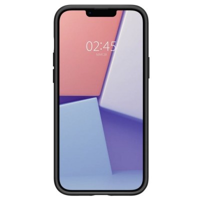 Apple iPhone 14 „Spigen“ Liquid Air melns cieta silikona apvalks | vacins.lv