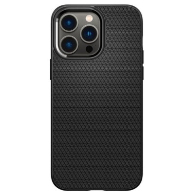 Apple iPhone 14 Pro Max „Spigen“ Liquid Air melns cieta silikona apvalks | vacins.lv