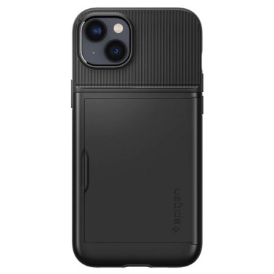 Apple iPhone 14 „Spigen“ Slim Armor CS melns silikons apvalks | vacins.lv