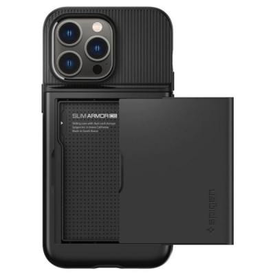 Apple iPhone 14 Pro „Spigen“ Slim Armor CS melns silikons apvalks | vacins.lv