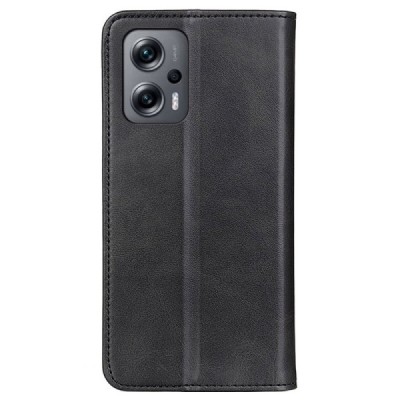 Xiaomi Poco X4 GT (Redmi Note 11T Pro, Redmi Note 11T Pro+) „Split“ juodas odinis atverčiamas dėklas - knygutė | Priedai.lt