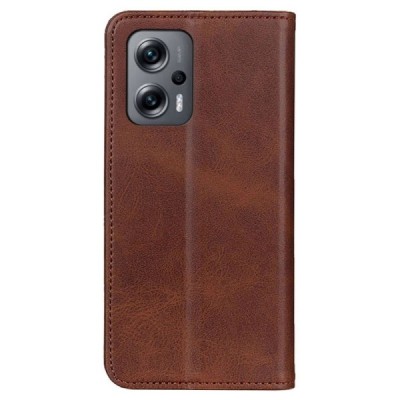Xiaomi Poco X4 GT (Redmi Note 11T Pro, Redmi Note 11T Pro+) „Split“ rudas odinis atverčiamas dėklas - knygutė | Priedai.lt