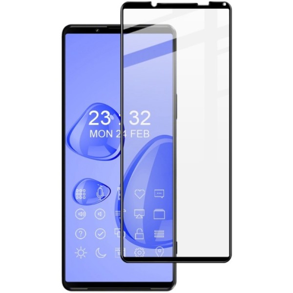 „Imak“ Tempered Glass pilnai dengiantis apsauginis ekrano stiklas 0.2 mm - juodas (Xperia 10 IV)