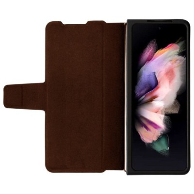 Greznais „Nillkin“ Aoge Leather sērijas ādas atvērams brūns Samsung Galaxy Z Fold4 5G (F936B) | Vacins.lv