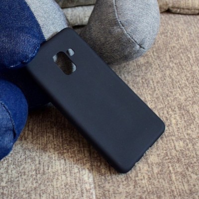 Samsung Galaxy A8 2018 (A530F) kieto silikono TPU juodas dėklas - nugarėlė | Priedai.lt