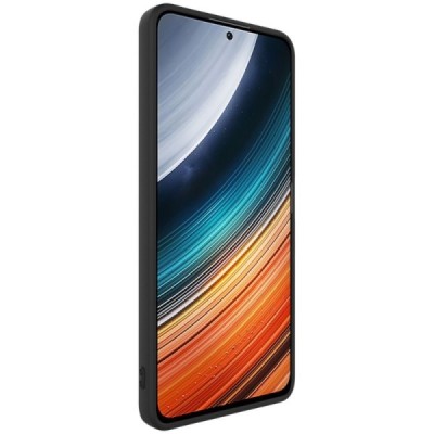 Xiaomi Poco F4 5G „Imak“ cieta silikona (TPU) melns apvalks | vacins.lv