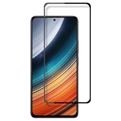 Xiaomi Poco F4 5G „Mocolo“ 9H 2.5D Tempered Glass sustiprintos apsaugos juodas pilnai dengiantis apsauginis ekrano stiklas 0,26