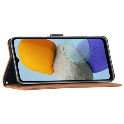 Samsung Galaxy A23 5G (SM-A236B, SM-A235F) atvēramais ādas gaiši brūns retro maciņš (maks) | Vacins.lv