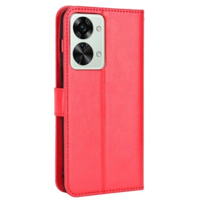 OnePlus Nord 2T 5G atvēramais ādas sarkans maciņš (maks) | Vacins.lv