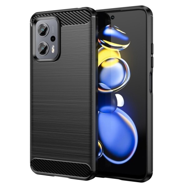 „Carbon“ cieta silikona (TPU) apvalks - melns (Poco X4 GT / Redmi Note 11T Pro / Redmi Note 11T Pro+)