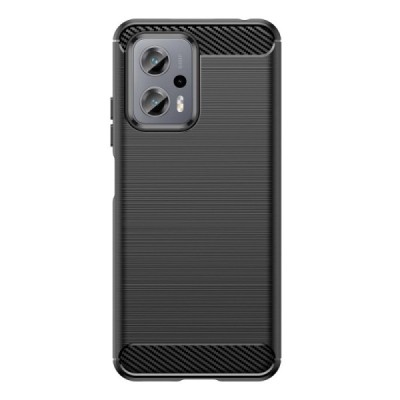 Xiaomi Poco X4 GT (Redmi Note 11T Pro, Redmi Note 11T Pro+) „Carbon“ cieta silikona (TPU) melns apvalks | vacins.lv
