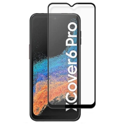 Samsung Galaxy Xcover 6 Pro (G736) Mocolo 2.5D Tempered Glass melns ekrāna aizsargstikls | Vacins.lv