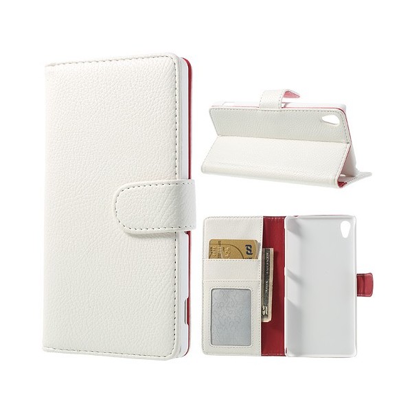 „Litchi“ atvēramais futrālis - balts (Xperia Z2)