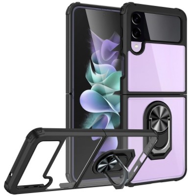 Samsung Galaxy Z Flip4 (F721) „Kickstand“ pastiprinātas aizsardzības dzidrs apvalks | Vacins.lv