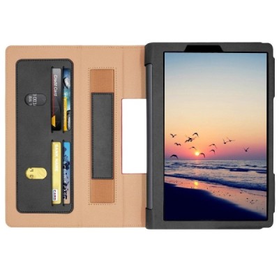 Lenovo Yoga Smart Tab 10.1" (YT-X705F, YT-X705L) Business atvēramais melns maciņš | Vacins.lv