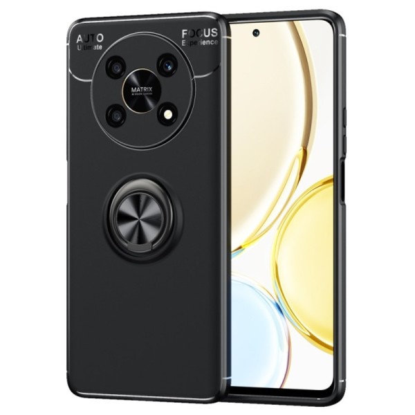 „FOCUS“ Kickstand cieta silikona (TPU) apvalks - melns (Honor Magic 4 Lite 5G)