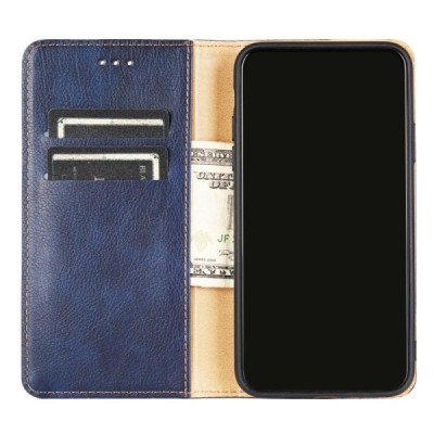 Solidus Huawei Honor Magic 4 Lite 5G mėlynas odinis atverčiamas dėklas | Priedai.lt