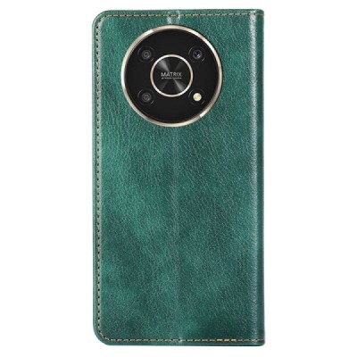 Huawei Honor Magic 4 Lite 5G Solīds zaļš ādas atvērams maciņš | Vacins.lv