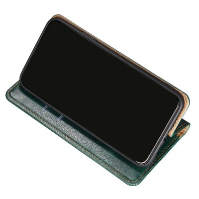 Huawei Honor Magic 4 Lite 5G Solīds zaļš ādas atvērams maciņš | Vacins.lv