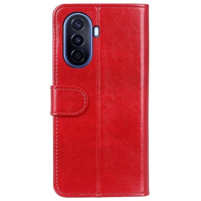 Huawei Nova Y70 atvēramais ādas sarkans maciņš (maks) | Vacins.lv