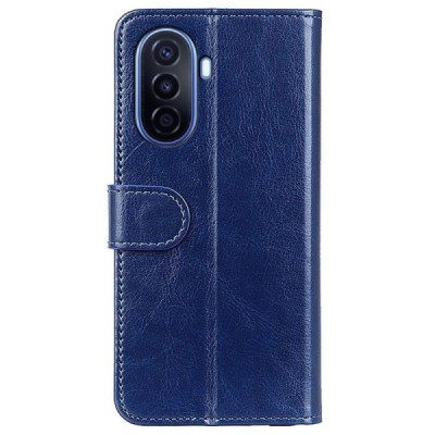 Huawei Nova Y70 atverčiamas mėlynas odinis dėklas - piniginė | Priedai.lt