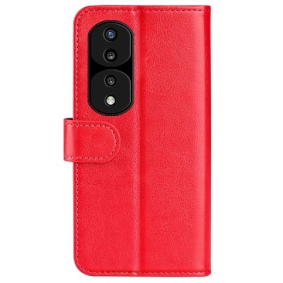 Huawei Honor 70 atvēramais ādas sarkans maciņš (maks) | Vacins.lv