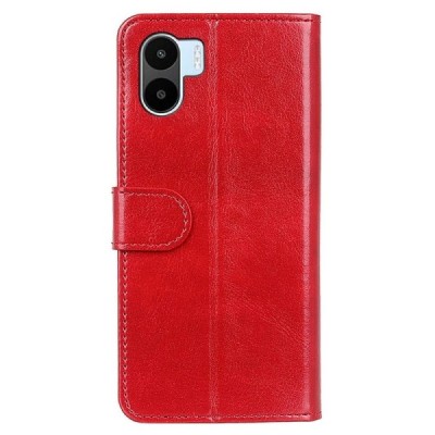 Xiaomi Redmi A1 atvēramais ādas sarkans maciņš (maks) | Vacins.lv