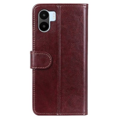 Xiaomi Redmi A1 atvēramais ādas brūns maciņš (maks) | Vacins.lv