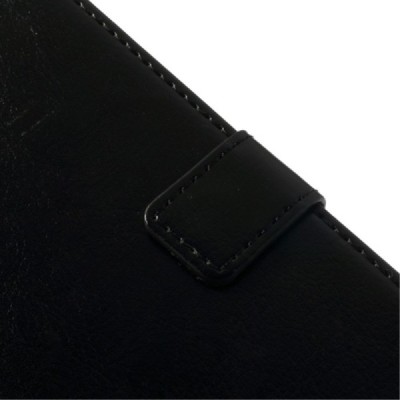 Sony Xperia Z2 D6503 atverčiamas juodas odinis dėklas - piniginė / Priedai.lt