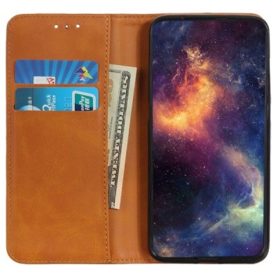 Xiaomi 12 Lite „Split“ šviesiai rudas odinis atverčiamas dėklas - knygutė | Priedai.lt